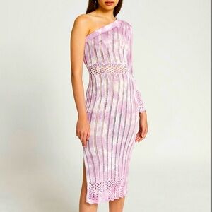 River Island Pink One-Shoulder Dress